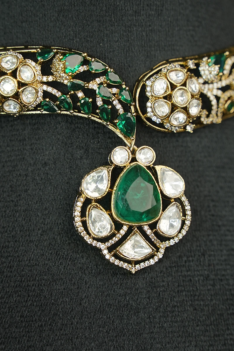 Elegant Moissanite Necklace Set with Matching Earrings - Image 3