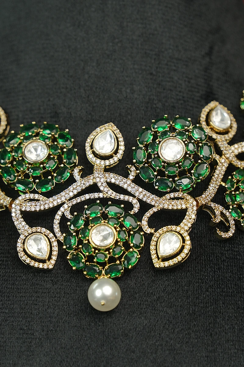 Elegant Moissanite Necklace Set with Matching Earrings - Image 3