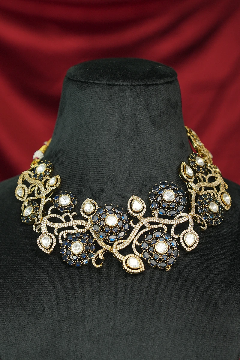 Elegant Moissanite Necklace Set with Matching Earrings - Image 2