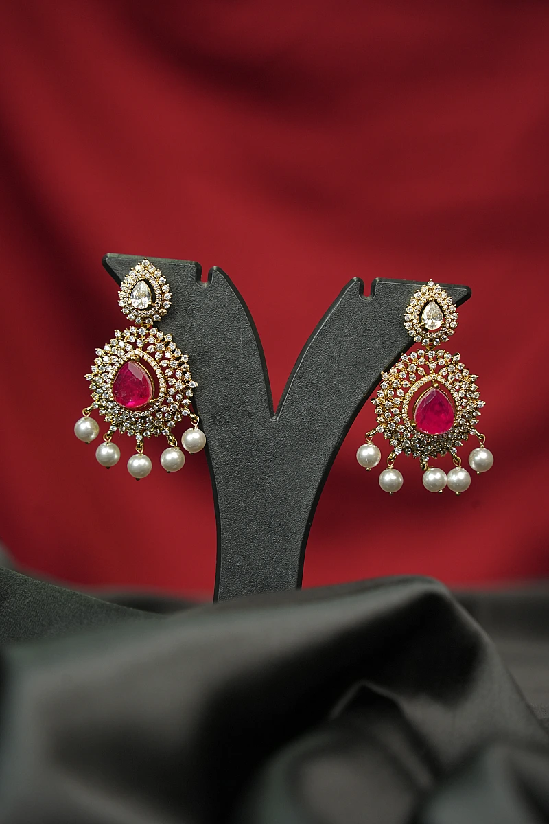 Elegant Moissanite Necklace Set with Matching Earrings - Image 4