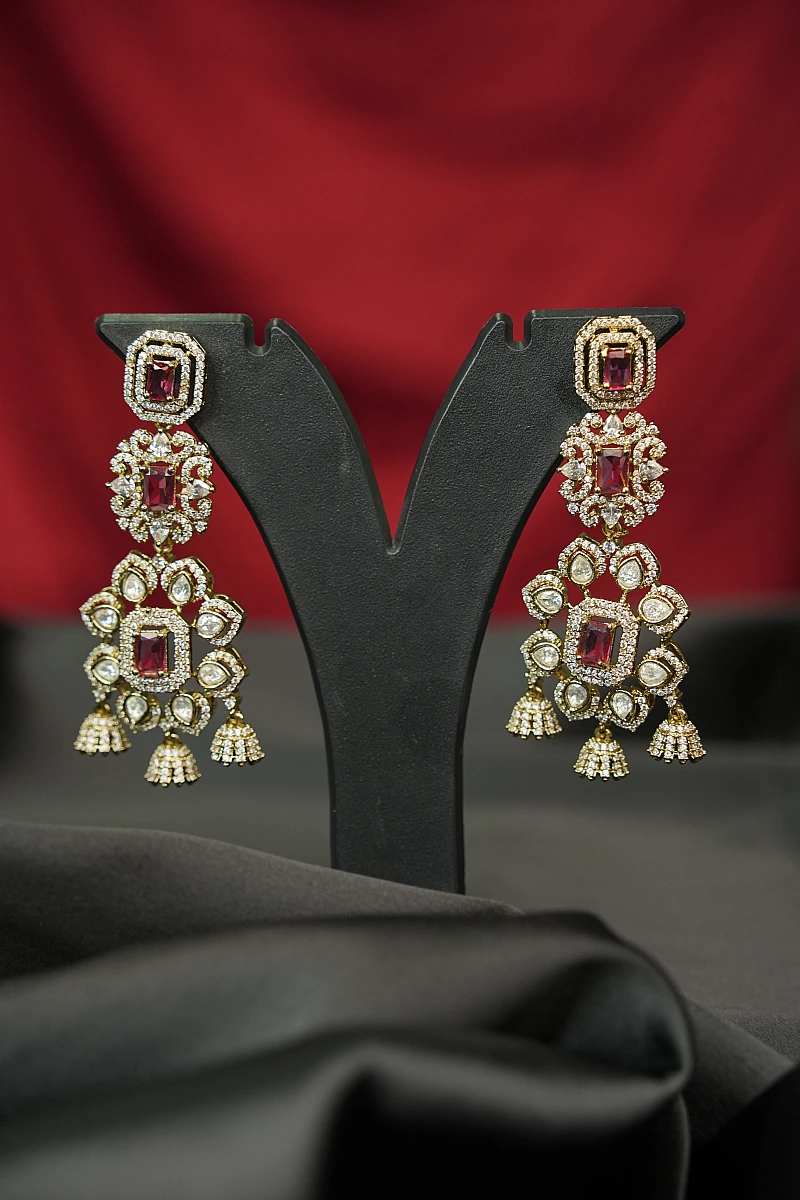 Elegant Moissanite Necklace Set with Matching Earrings - Image 2
