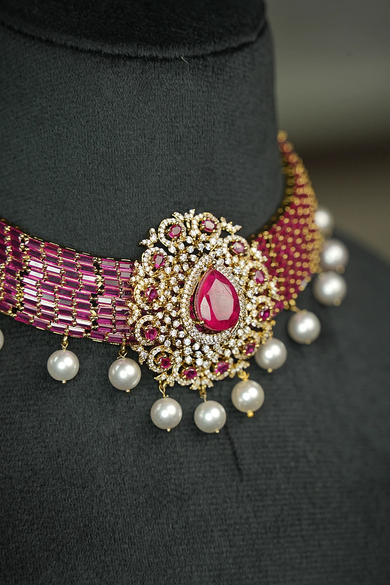 Elegant Moissanite Necklace Set with Matching Earrings - Image 3