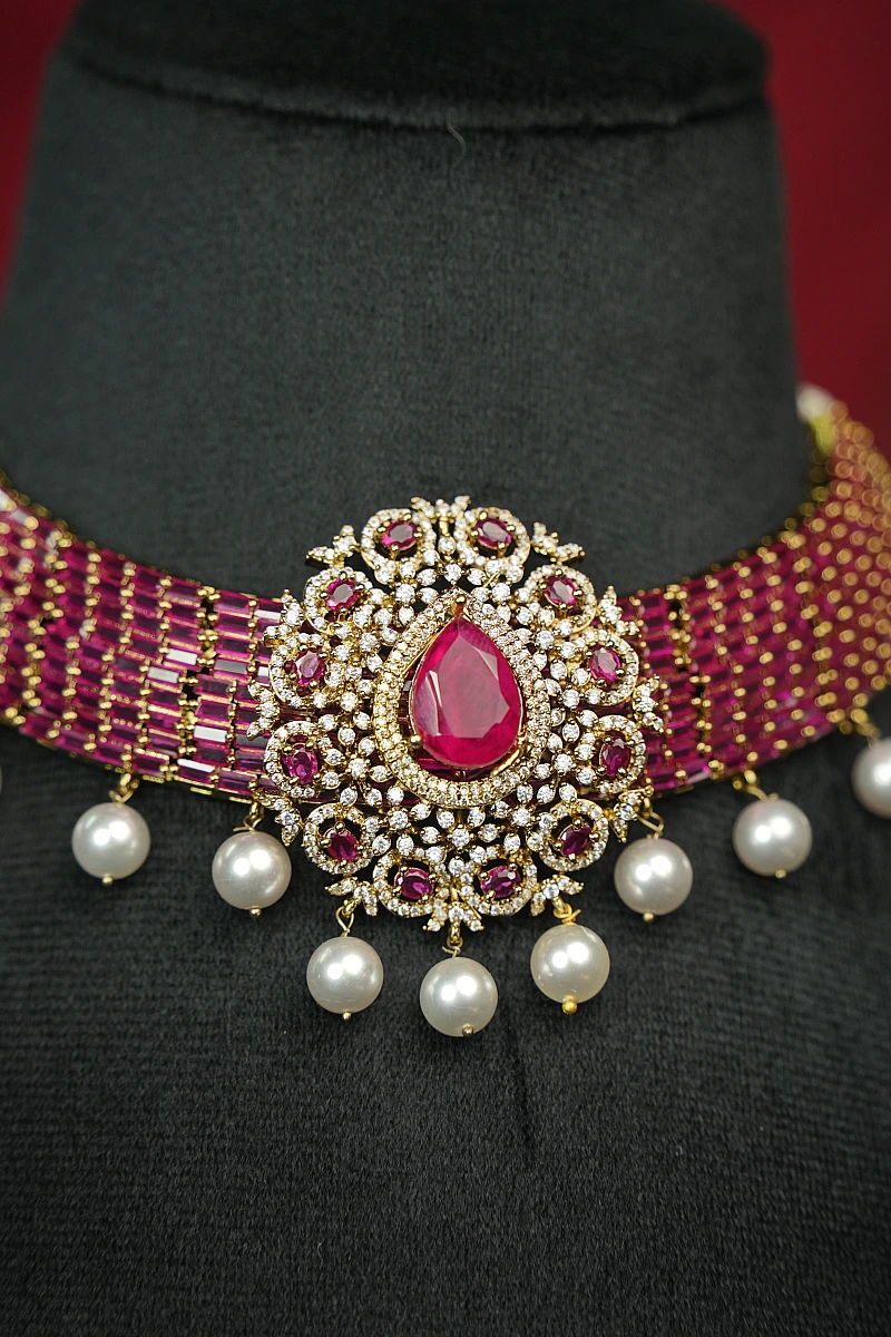 Elegant Moissanite Necklace Set with Matching Earrings - Image 2