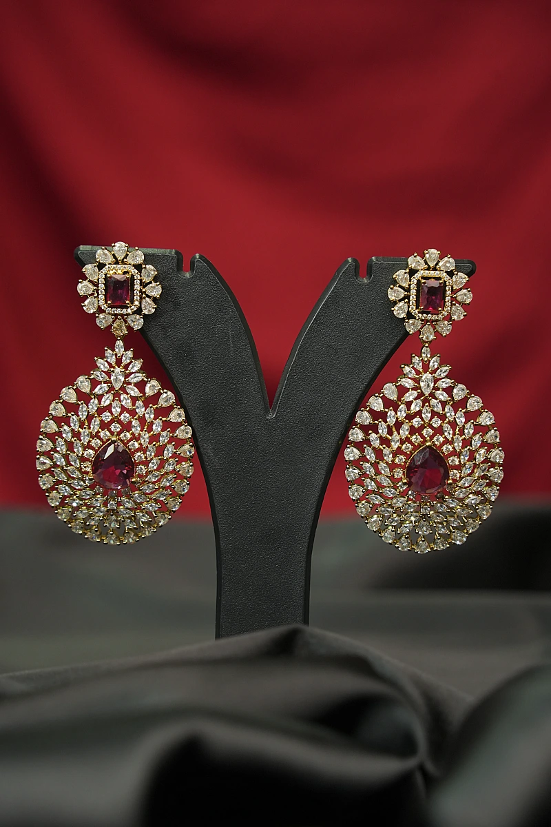 Elegant Moissanite Necklace Set with Matching Earrings - Image 2