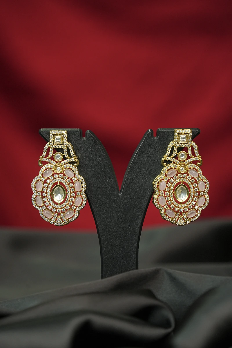 Elegant Moissanite Necklace Set with Matching Earrings - Image 3