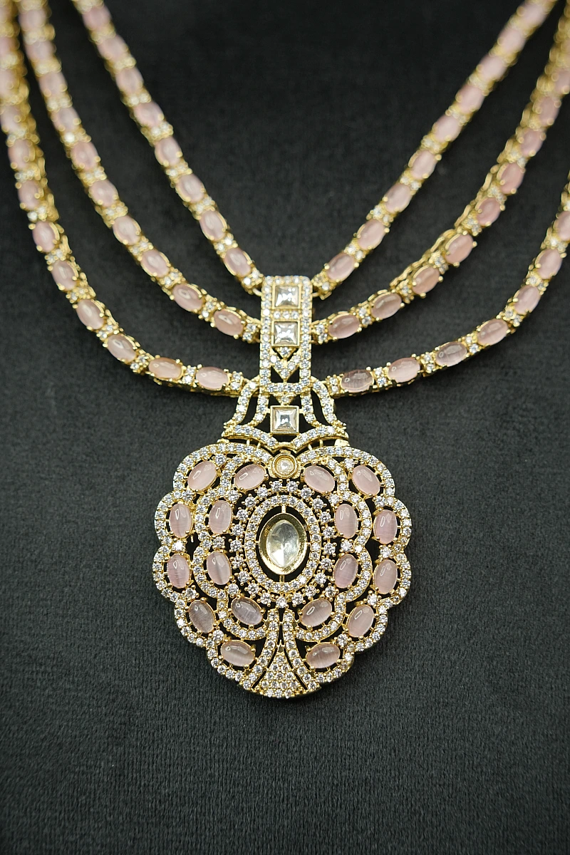 Elegant Moissanite Necklace Set with Matching Earrings - Image 2