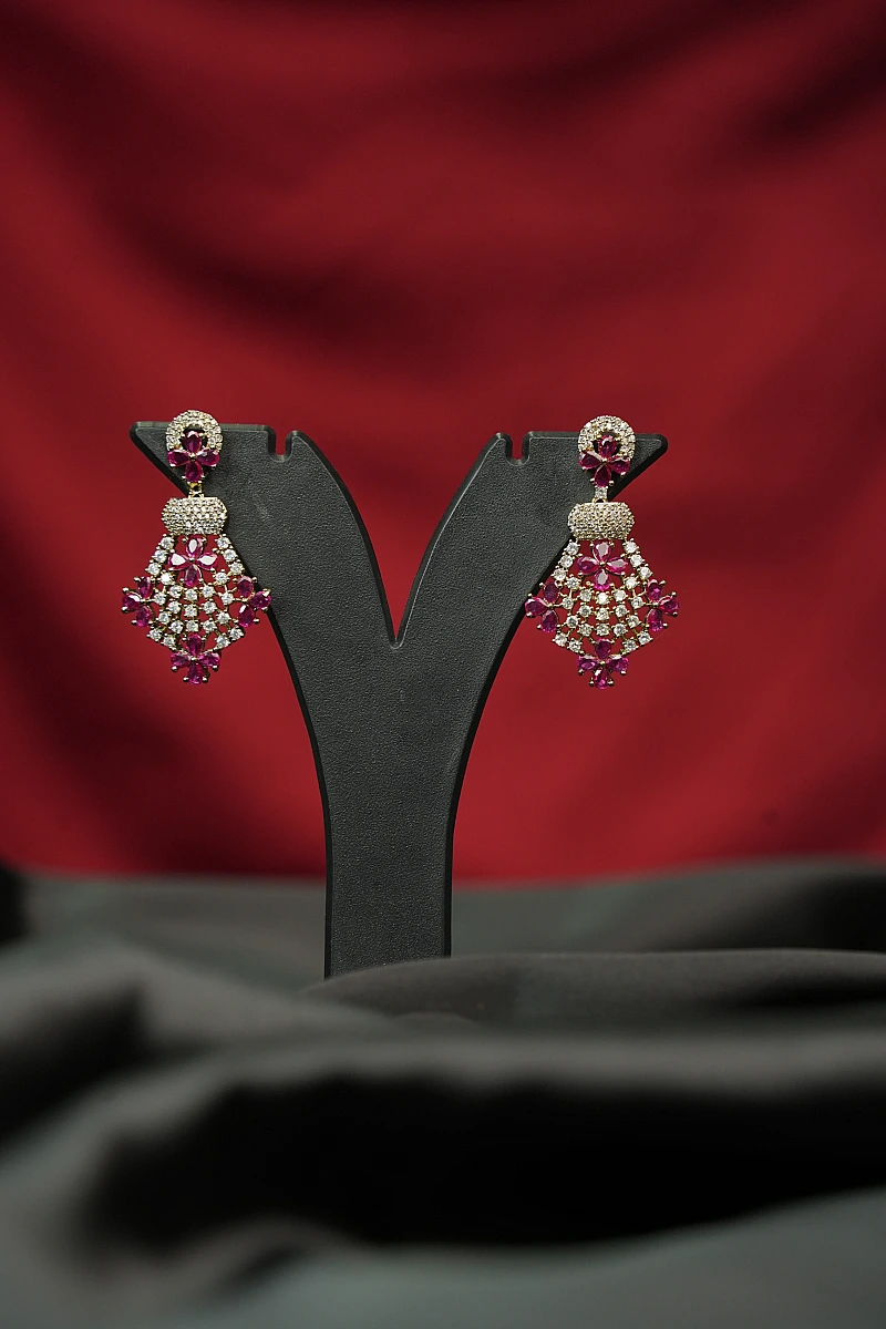 Elegant Moissanite Necklace Set with Matching Earrings - Image 3