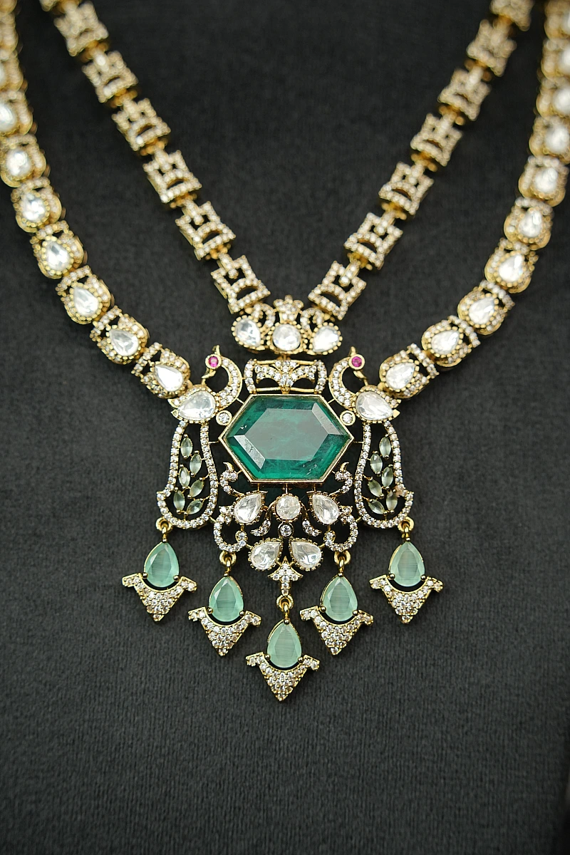 Elegant Moissanite Necklace Set with Matching Earrings - Image 2