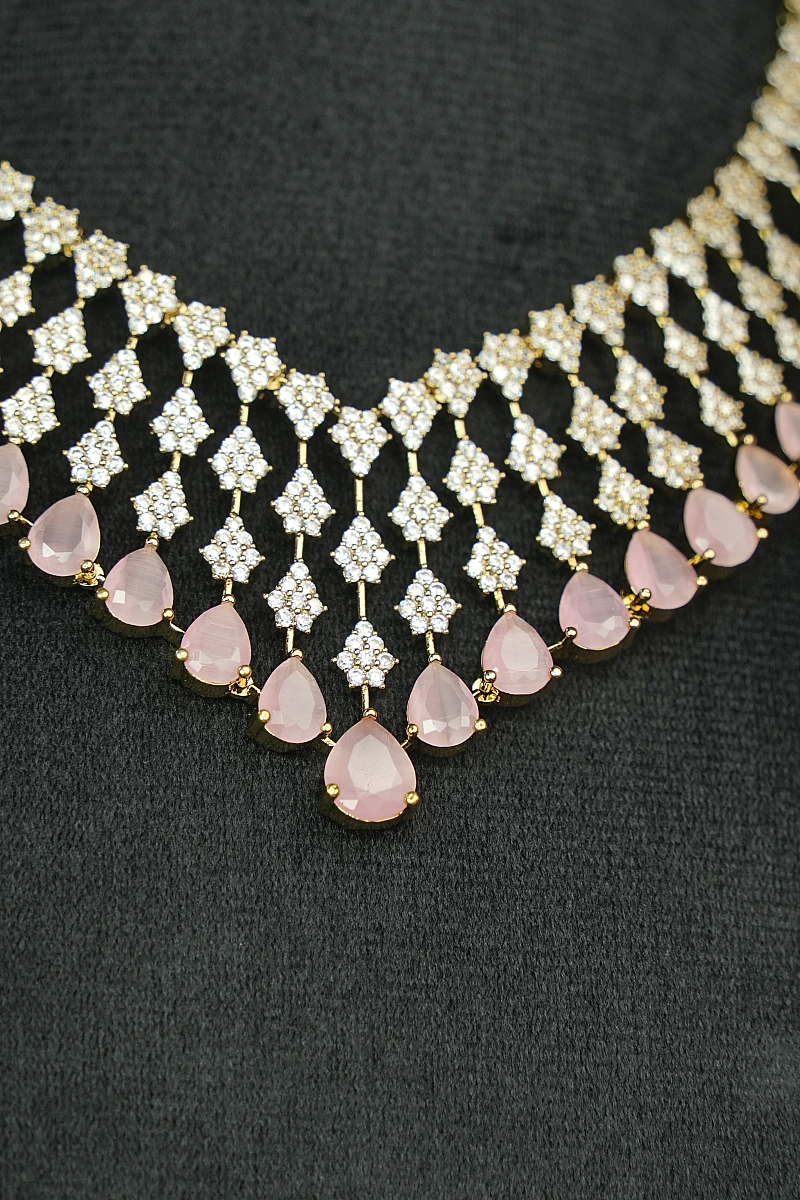 Elegant Moissanite Necklace Set with Matching Earrings - Image 5