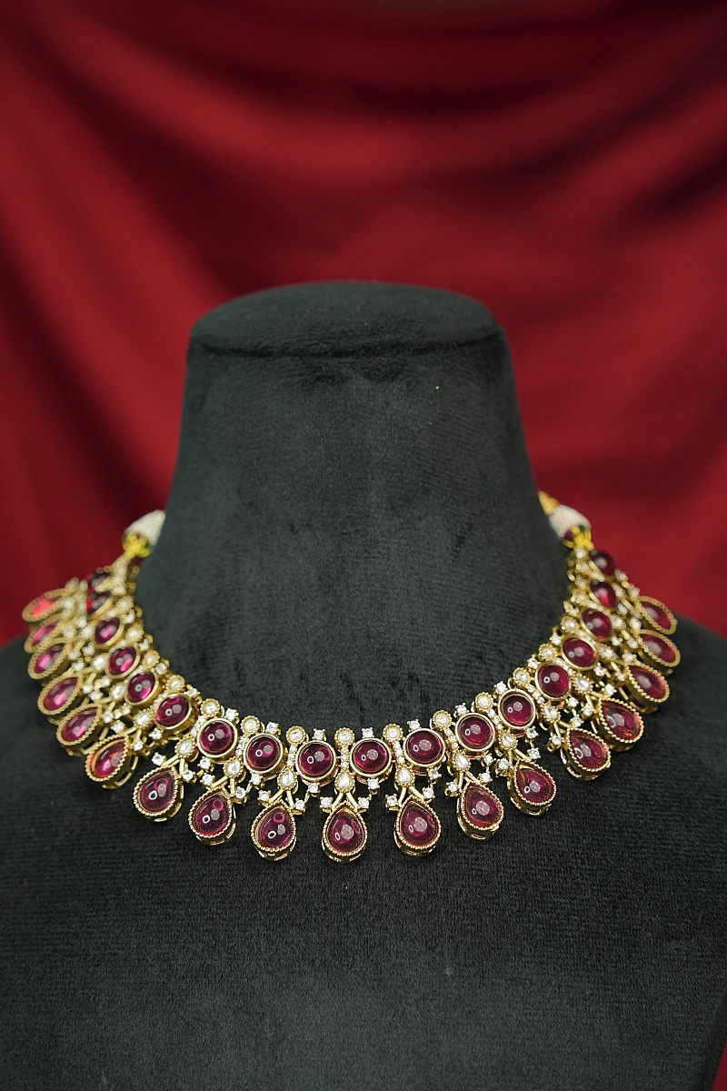 Elegant Moissanite Necklace Set with Matching Earrings - Image 2