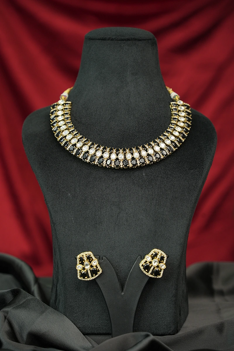 Elegant Moissanite Necklace Set with Matching Earrings
