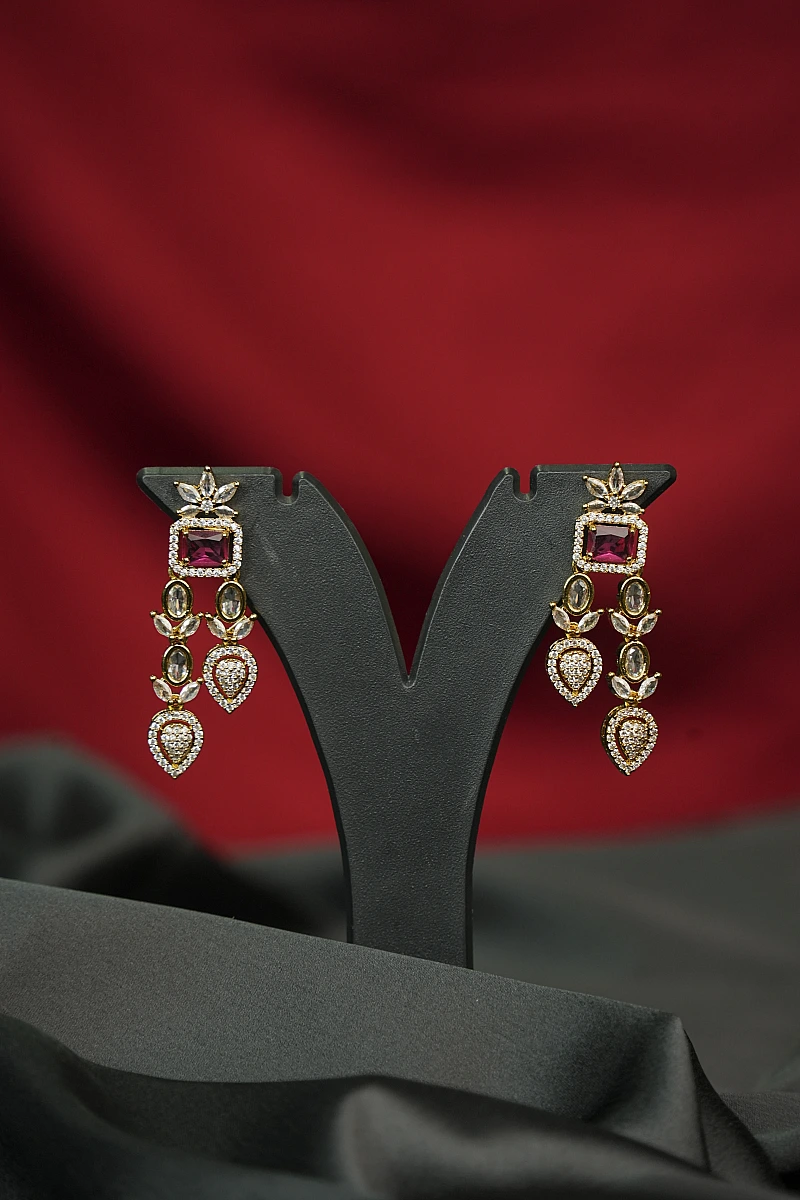 Elegant Moissanite Necklace Set with Matching Earrings - Image 4