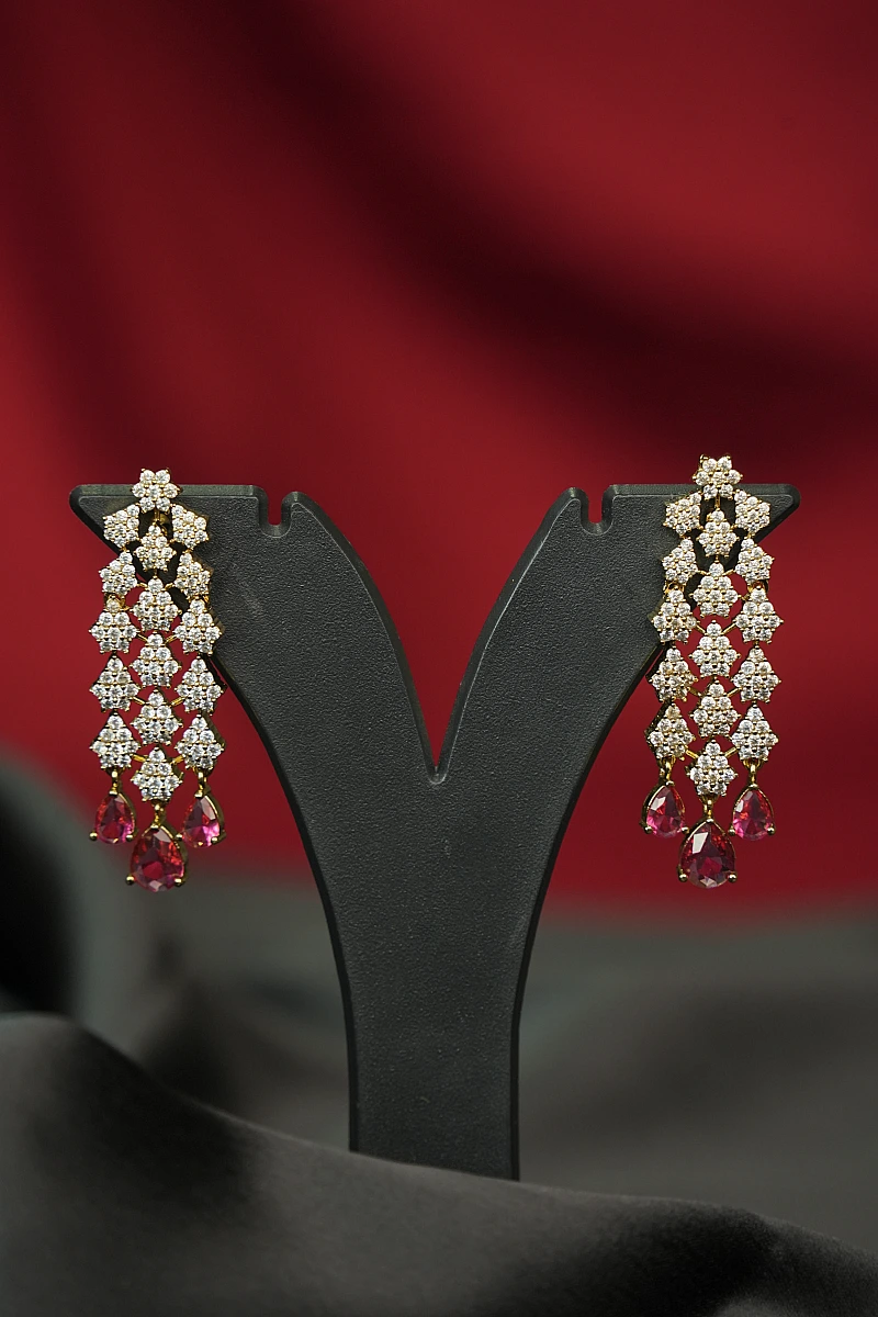 Elegant Moissanite Necklace Set with Matching Earrings - Image 3