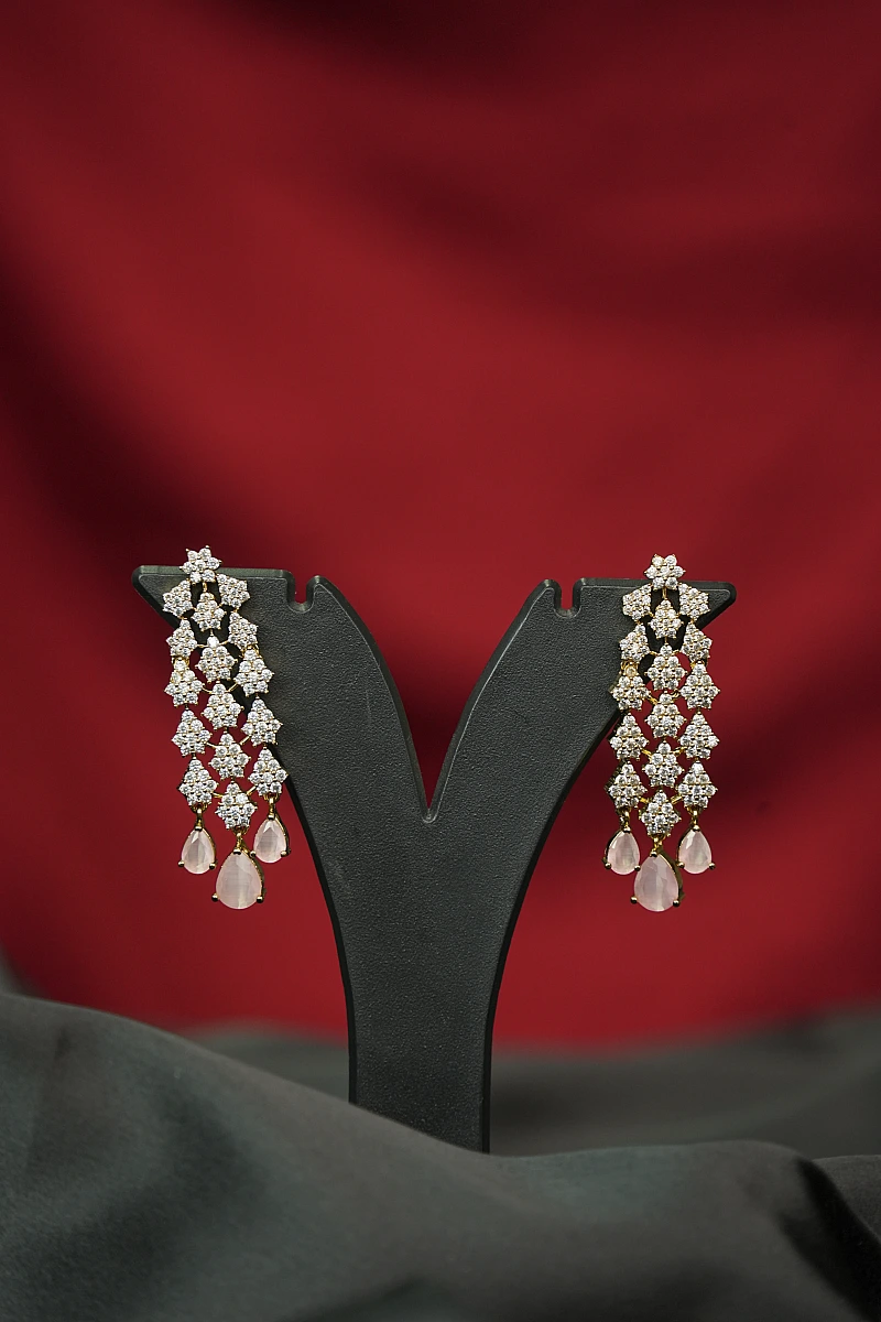 Elegant Moissanite Necklace Set with Matching Earrings - Image 3