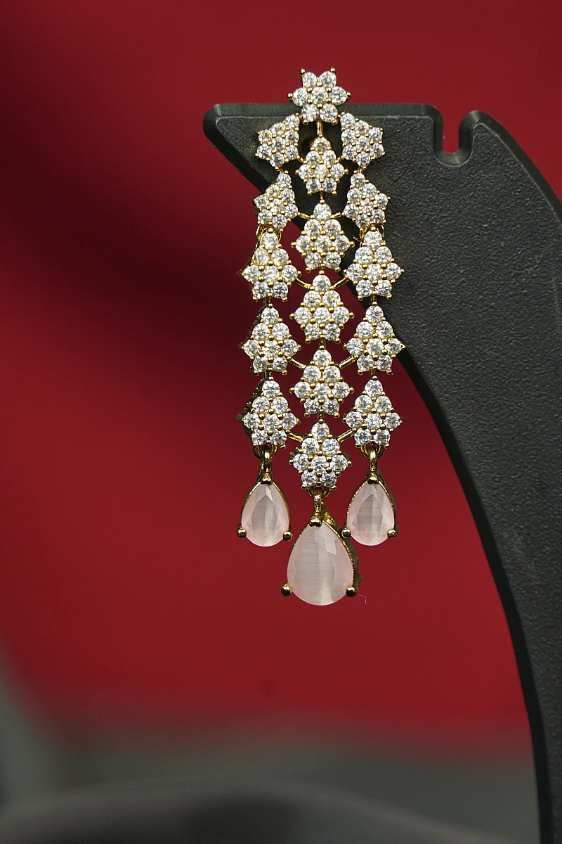 Elegant Moissanite Necklace Set with Matching Earrings - Image 4