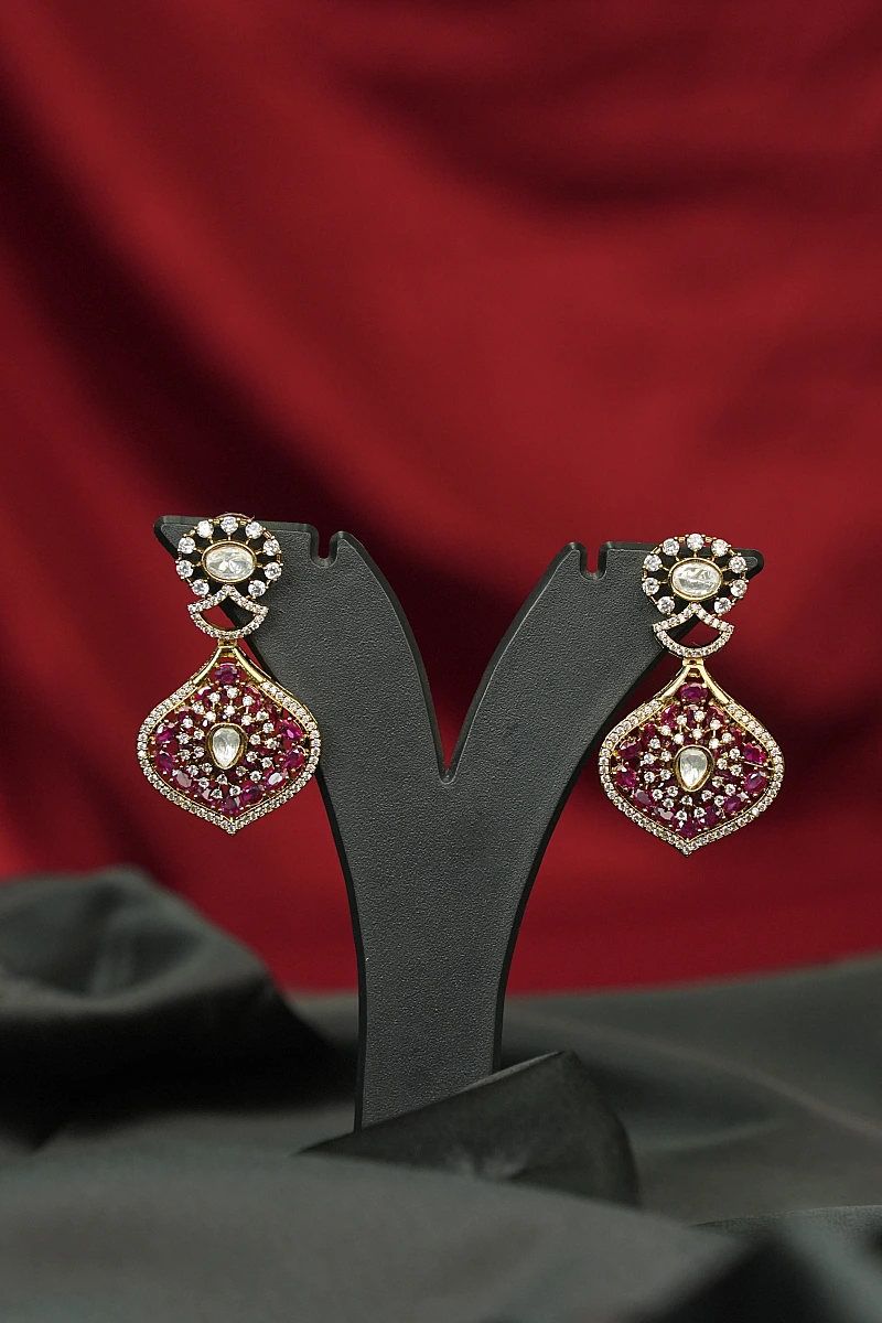 Elegant Moissanite Necklace Set with Matching Earrings - Image 3