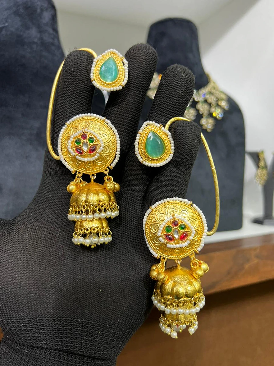 Anika Kashmiri Jhumka Earrings - Image 2