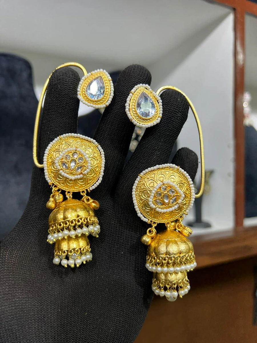Anika Kashmiri Jhumka Earrings - Image 4