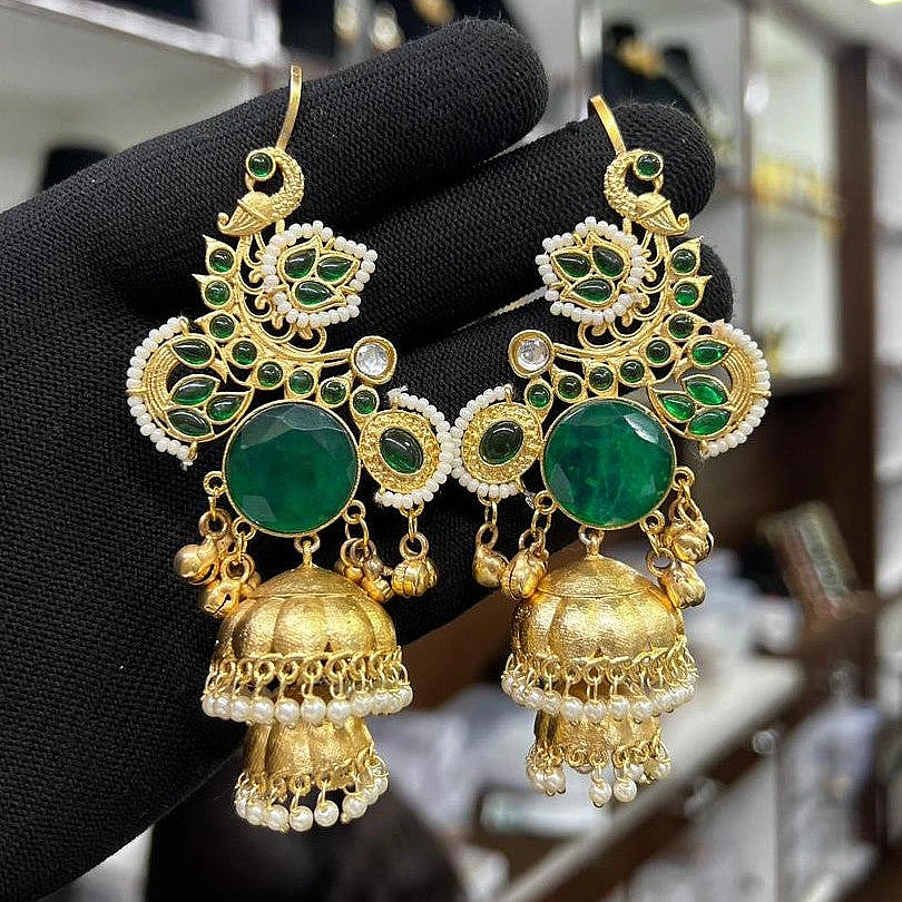 Rani Pink Peacock Earcuff - Image 2