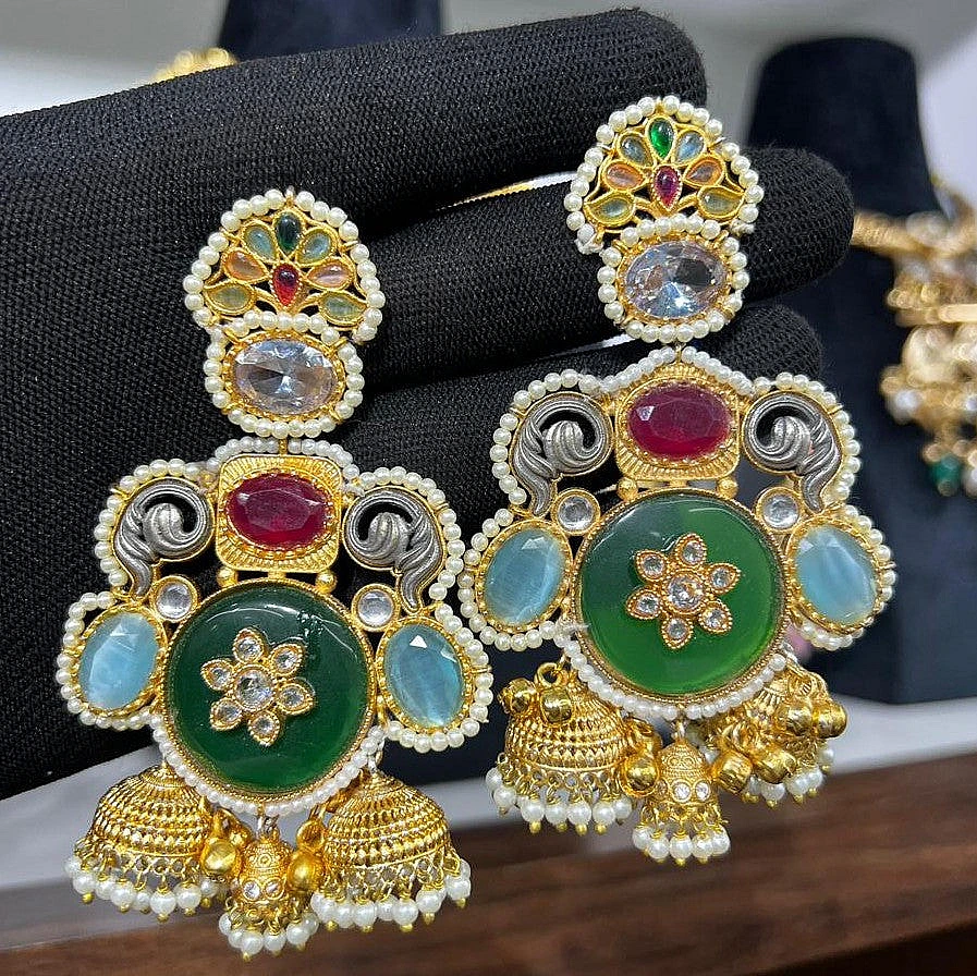 Fusion Royal Navratna Jhumka - Image 2