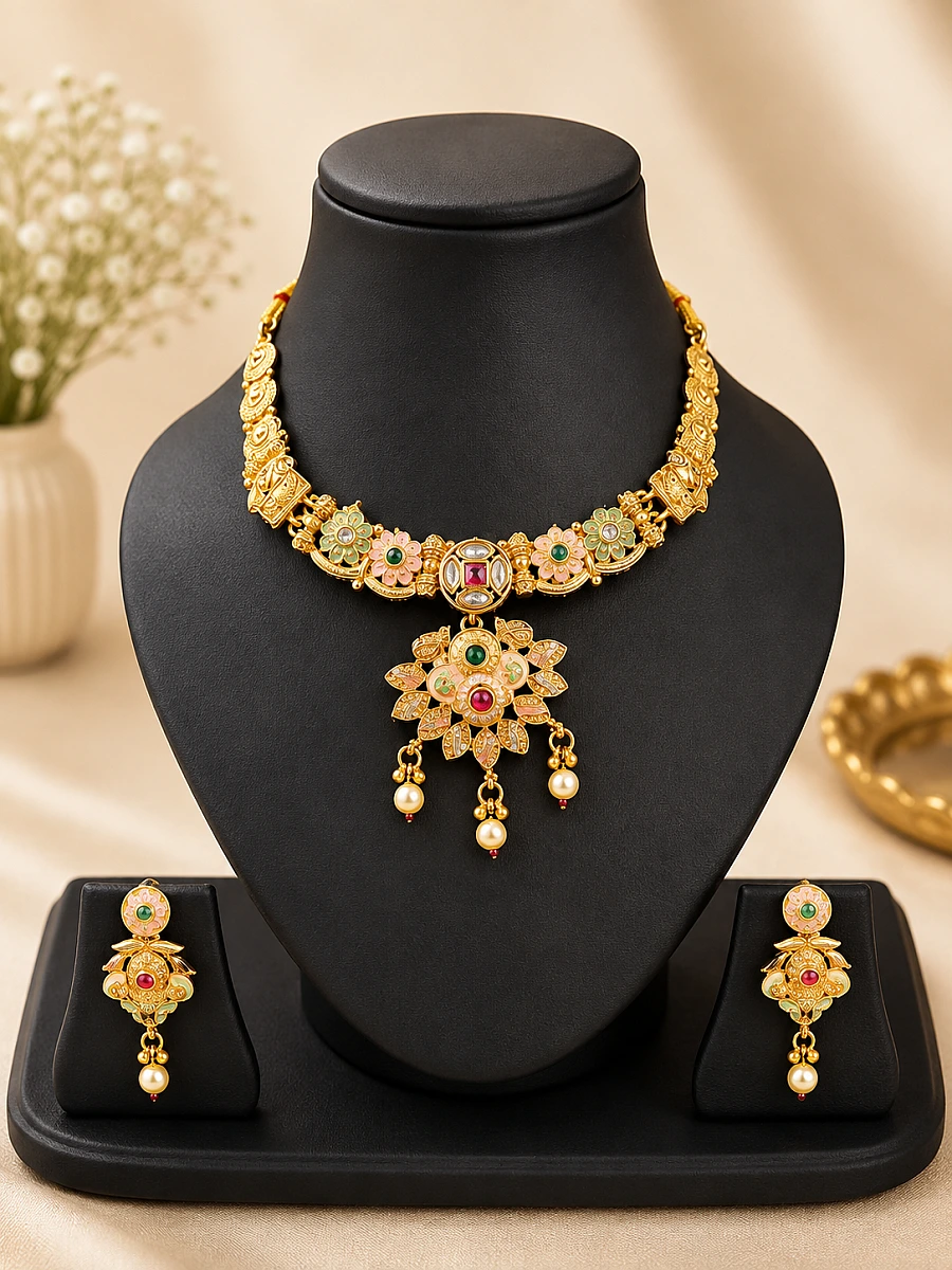 Gold Look Necklace Set