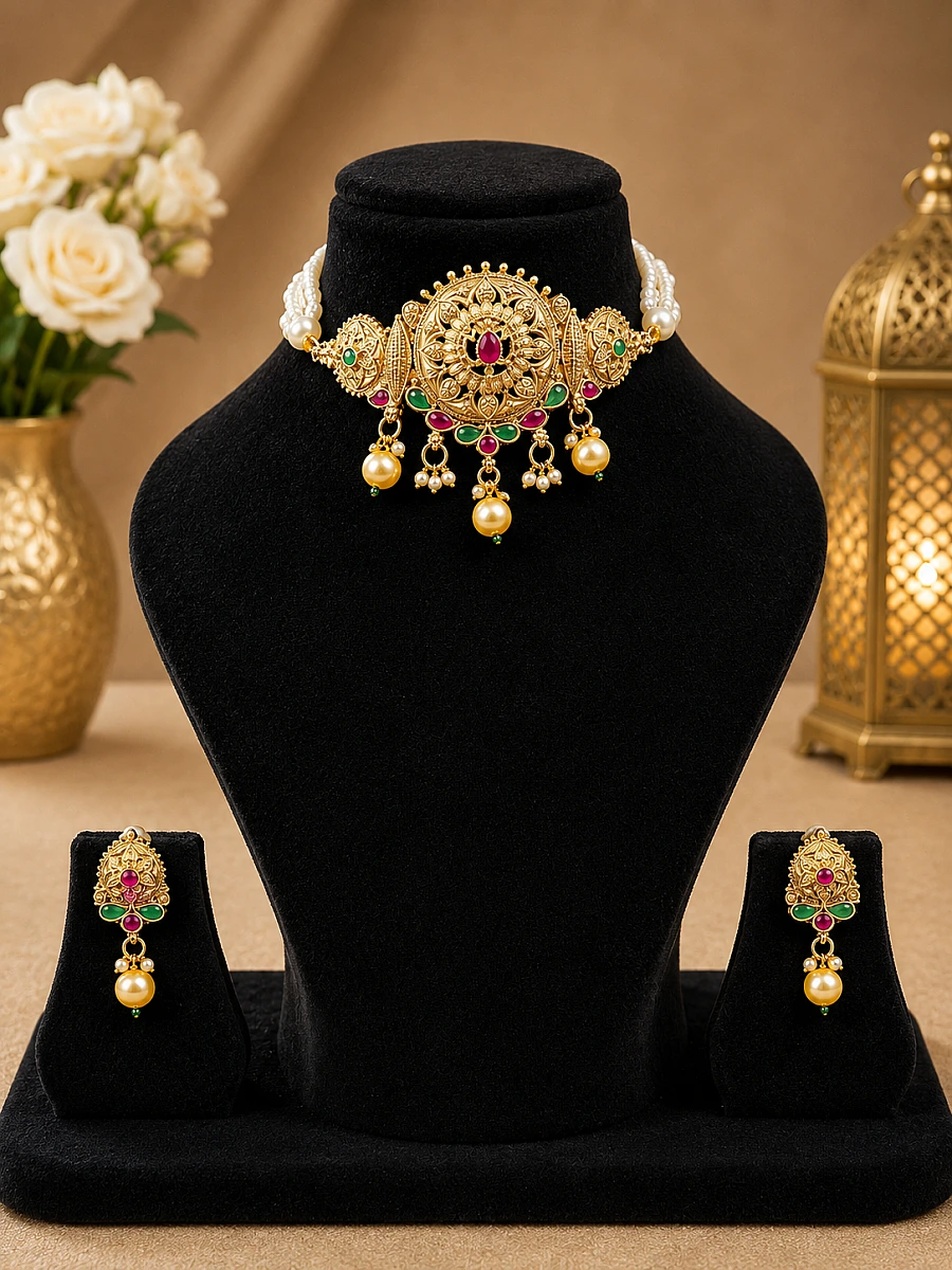 Heritage Moti Choker Necklace