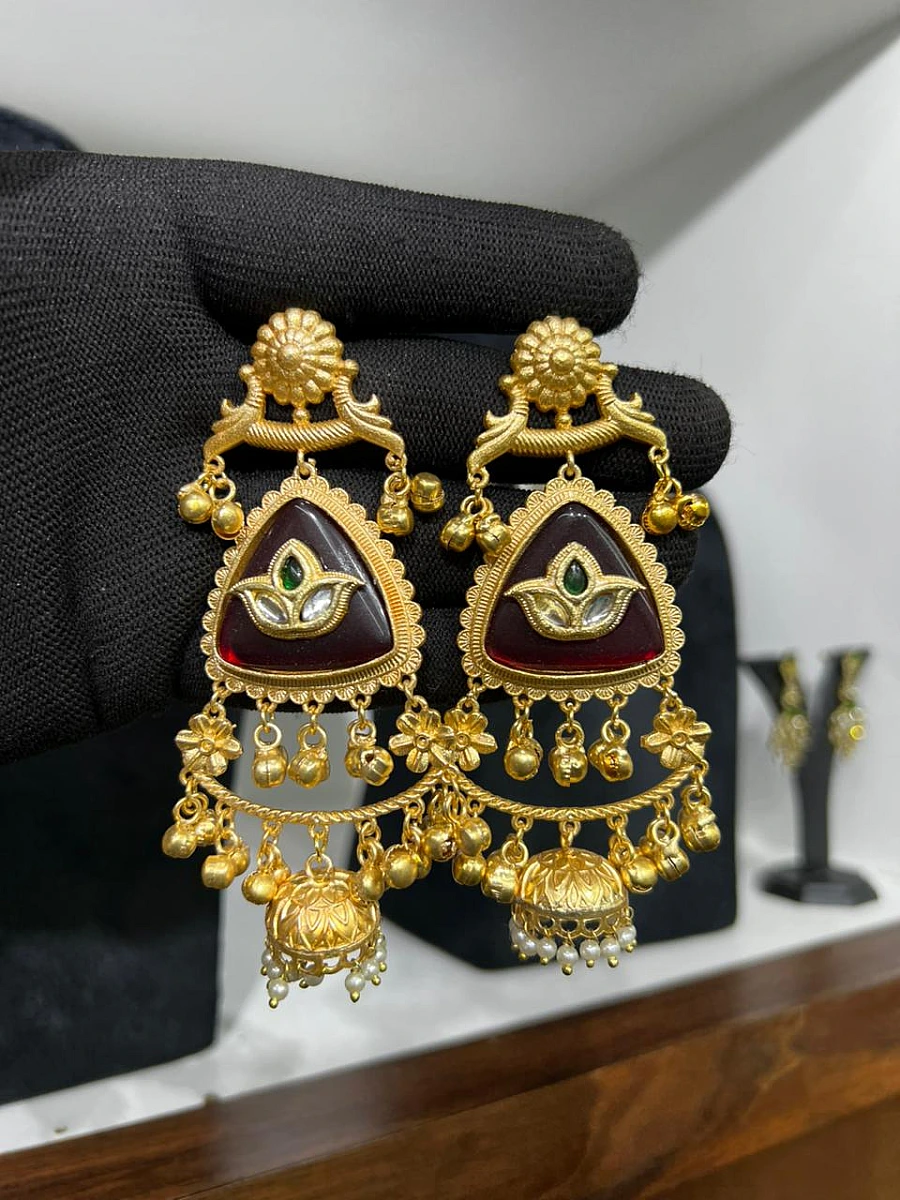 Lotus Temple Jhumka - Image 2