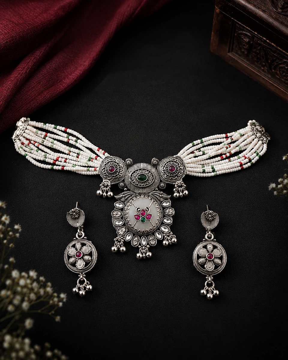 Oxidised Necklace - Image 3