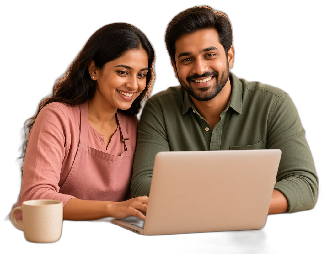 Homemakers learning together at home