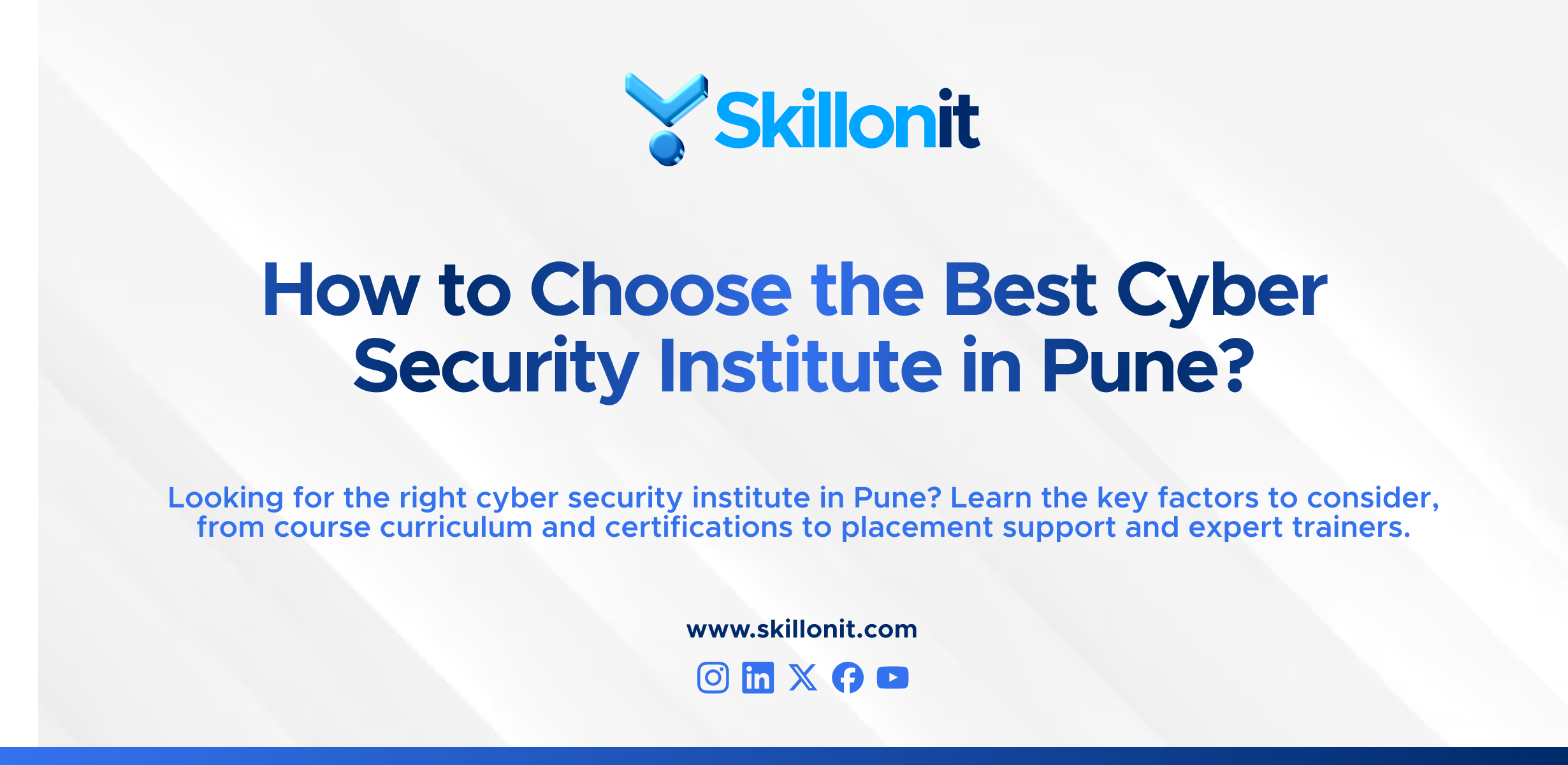 How to Choose the Best Cyber Security Institute in Pune