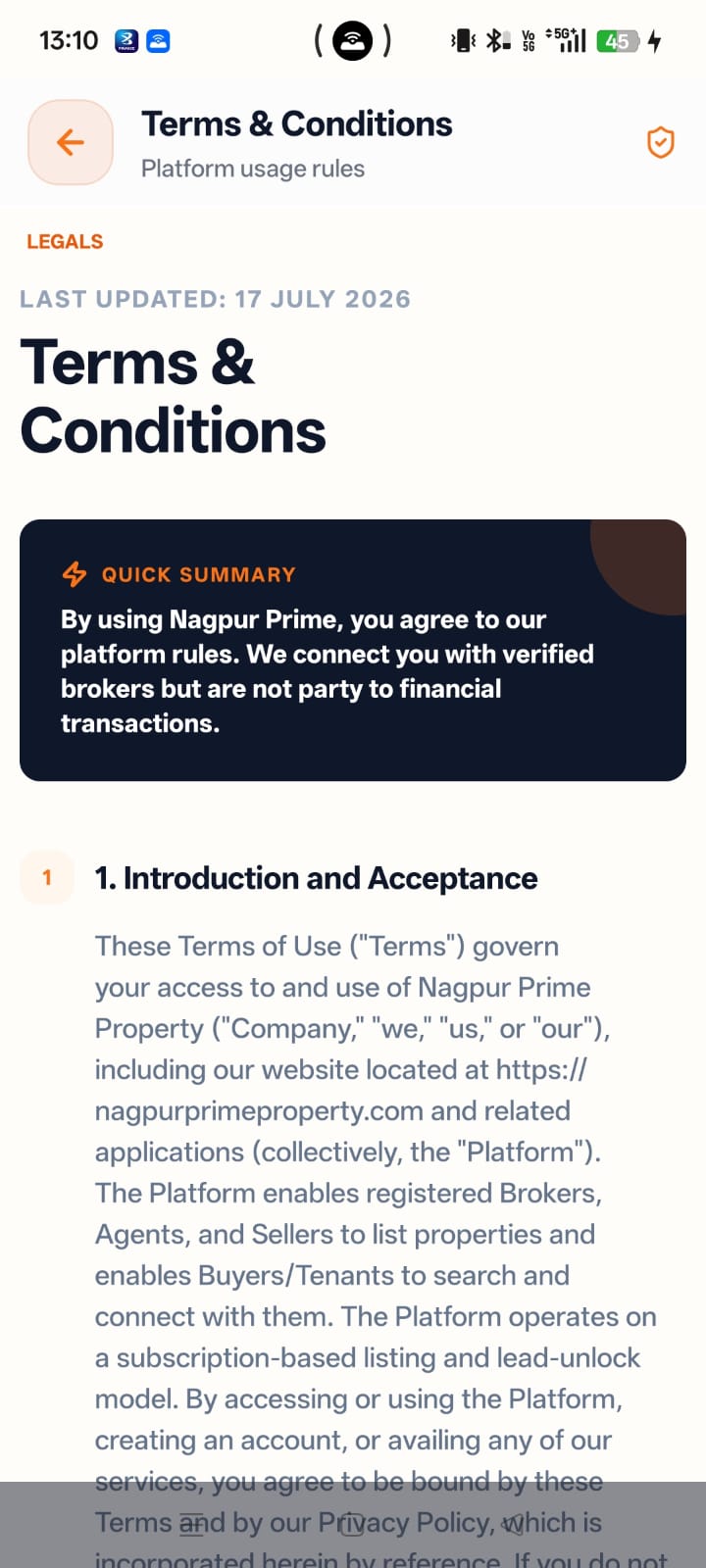 Nagpur Prime Property Mobile App screenshot 1