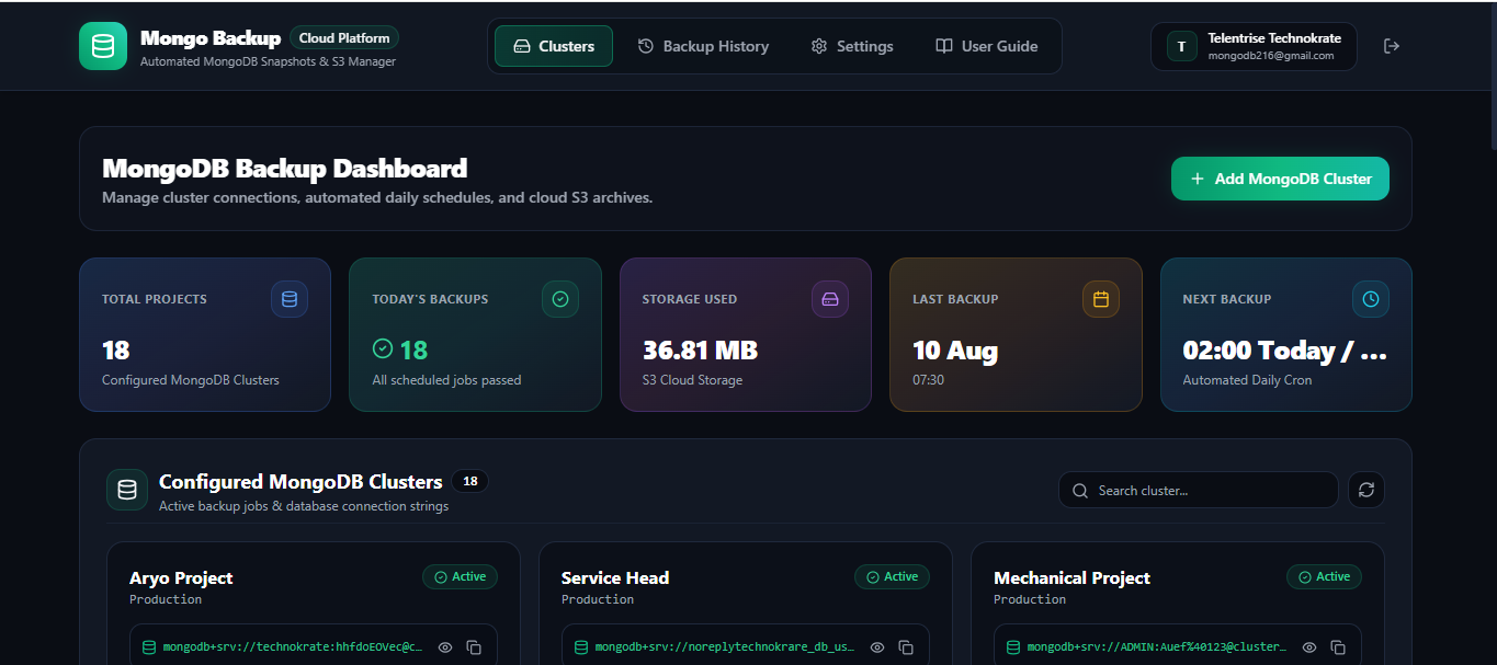 MongoBackup – MongoDB Backup Management System
