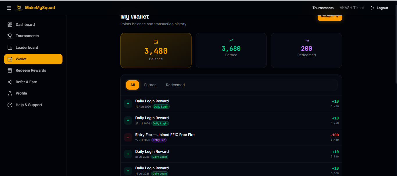 MakeMySquad – Gaming Tournament Platform screenshot 5