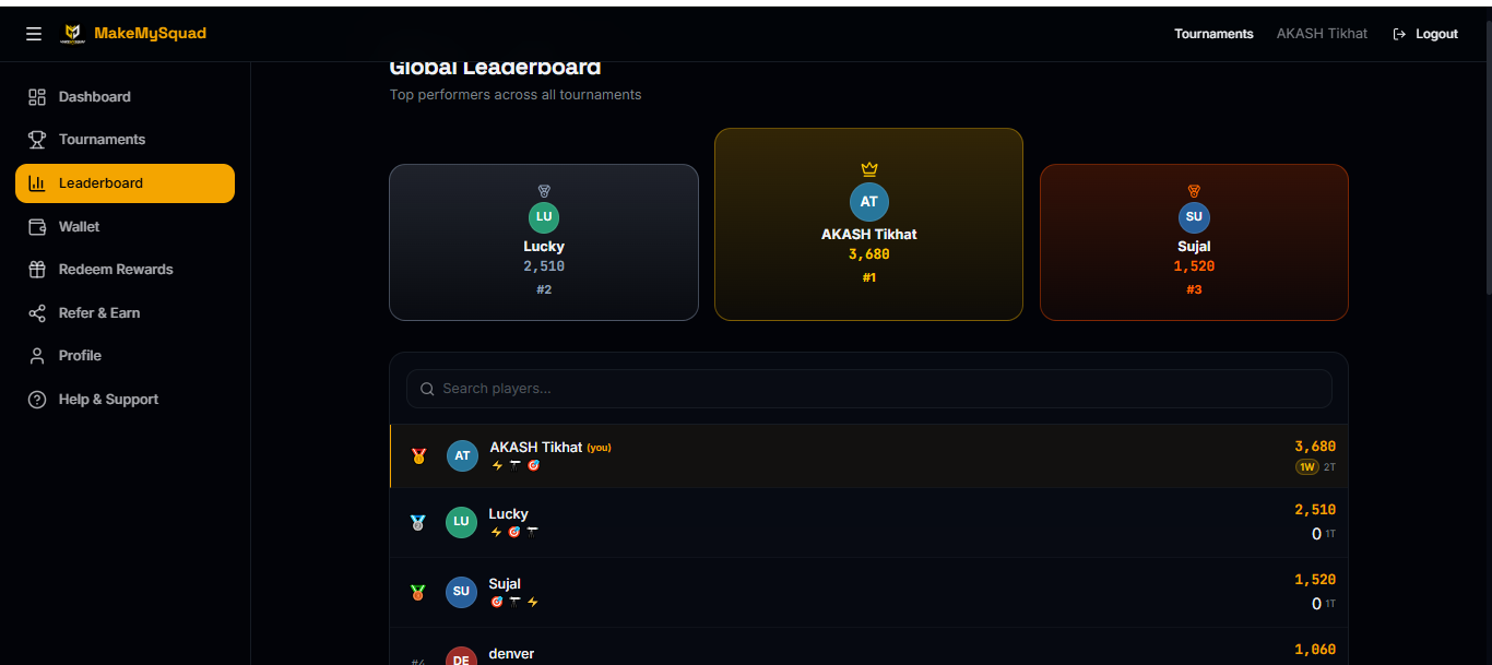 MakeMySquad – Gaming Tournament Platform screenshot 6